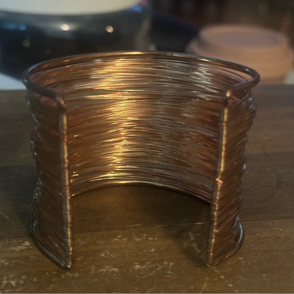 Wide Copper Multi Wire Cuff Bracelet - image 5